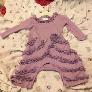 Lemon loves lime layette purple one piece 3-6 mos